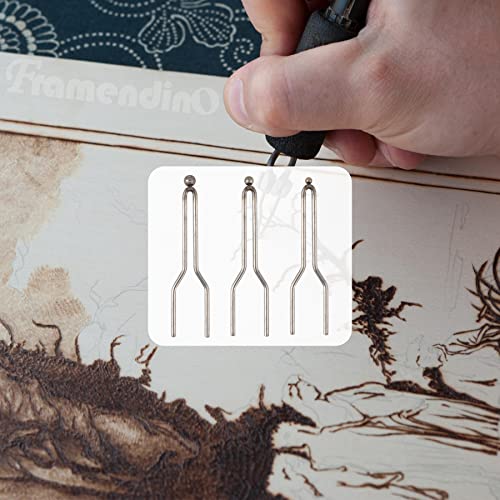 Framendino, 6 Pack Wood Burning Ball Tips Pyrography Wire Tip Adjustable Wood Burning Wire Nibs Replacement Wood Burning Tools for Pyrography Machine Framendino