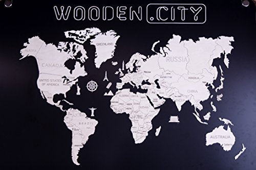 Wooden City World Map XL (120x80 ccentimeter) Wall Decoration (PUZZLE - Divers) WOODEN.CITY