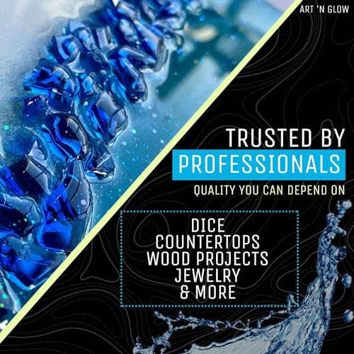 Art ‘N Glow Epoxy Resin for Clear Casting and Coating - 32 Ounce Kit - Perfect for Molds, Crafts, Tumblers, Jewelry, Wood - Food Safe, Bubble Free, Art 'N Glow