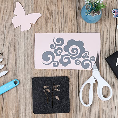 REALIKE Craft Weeding Tools for Vinyl Cardstock Crafting Basic Set Scraper/Spatula/Scissors/Tweezers/Weeder Tool Kit for Cricut/Silhouette/Siser REALIKE