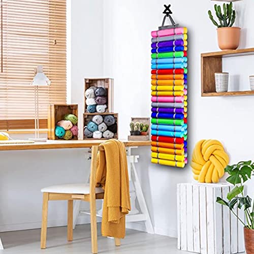 Vinyl Storage Organizer Vinyl Roll Holder with 12 Compartment Craft Vinyl Storage Rack Wall Mount Over The Door Hanging Organizer Storage Hanging IYWISH