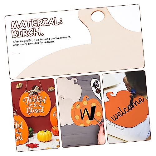 STOBOK 12 Pcs Pumpkin Chips Unfinished Pumpkin Cutout Kids DIY Painting Kit for Christmas Hanging Decors Pumpkin Cutting Board Nativity Ornaments for STOBOK