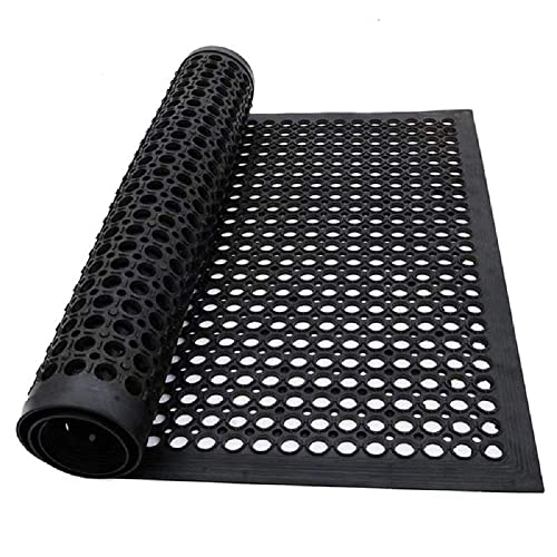 sunnyuup Commercial Rubber Floor Mats & Matting 3FT x 5FT Anti-Fatigue Rubber Floor Mat with Drainage Holes Heavy Duty Non-Slip Drainage Mat for sunnyuup