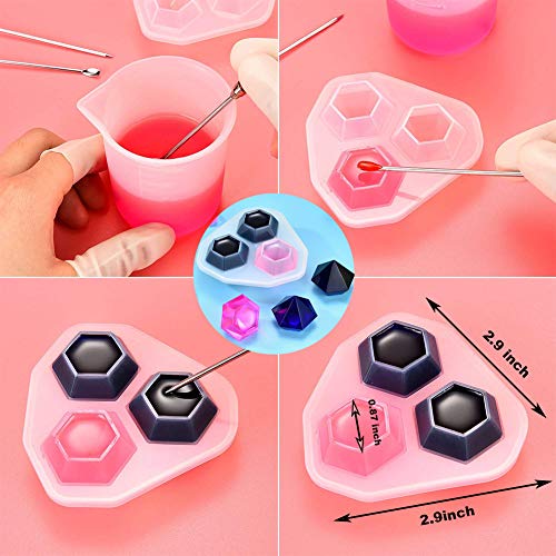 EuTengHao 229Pcs DIY Jewelry Casting Molds Tools Set More Than 120 Designs Contains 8 Silicone Jewelry Resin with 70 Designs,1 Earring Molds with 25 EuTengHao