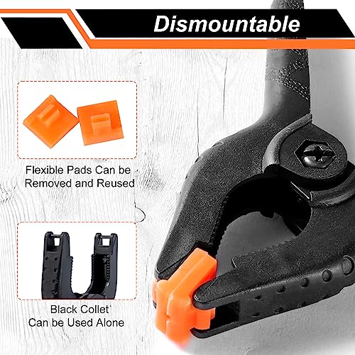 Spring Clamps 12 Packs, Spring Clips 3.5 inch Spring Clamp for Crafts and Professional Backdrop Clips, Plastic Clamps Clips for Backdrop Stand, Heavy Rondauno