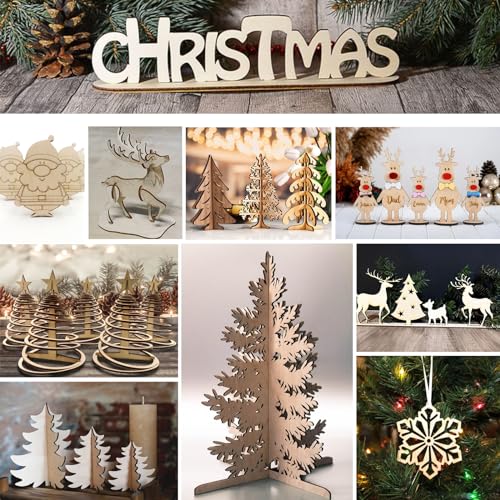 Consmos Baltic Birch Plywood 6mm 1/4" x 12" x 12" Craft Wood, Pack of 3 B/BB Grade Baltic Birch Sheets, Perfect for DIY Projects, Painting, Drawing, Consmos