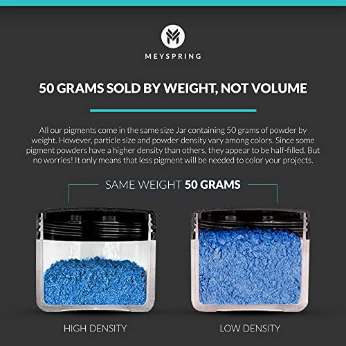 MEYSPRING Pacific Blue Epoxy Resin Color Pigment - 50 Grams - Great for Resin Art, Epoxy Resin, and UV Resin - Mica Powder for Epoxy Resin MEYSPRING