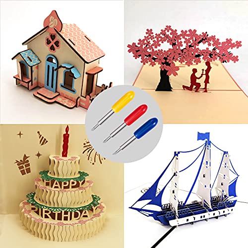 STREWEEK 50PCS Cutting Blades compatible for Cricut Explore Air/Air 2/Air 3/Maker 3, Fine Point Blades Consist of 10PCS 30°Shallow Cutting STREWEEK