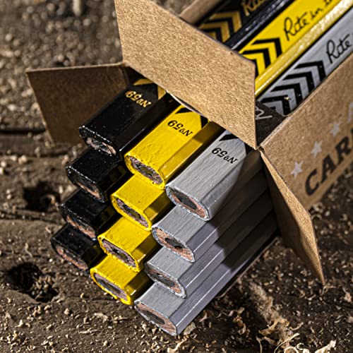 Rite in the Rain All-Weather Carpenter Pencils, Tough Medium HB Lead, Made in the USA, 12 pack (No. 59-12) Rite in the Rain