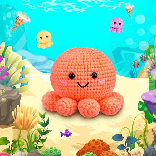 Crochetta Crochet Kit for Beginners, Amigurumi Crocheting Animals Kits w Step-by-Step Video Tutorials, Knitting Starter Pack for Adults and Kids, Crochetta