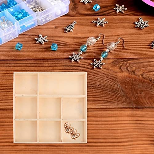 COHEALI 2pcs Boxes Storage Box Wood Drawer Divider Cube Storage Bins Jewelry Display Case Jewelry Organizer Clear Unfinished Jewelry Display Plate COHEALI