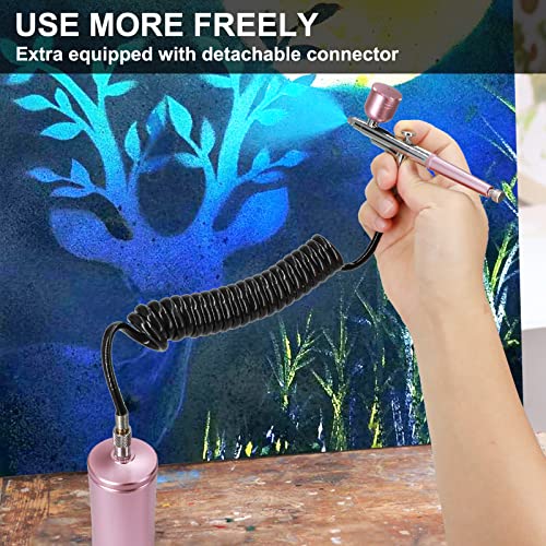 Airbrush Kit with Compressor, Auto Handheld Airbrush Gun with 0.3mm Tip, Rechargeable, Portable Air Brushes for Painting, Tattoo, Nail Art, Model Ykall