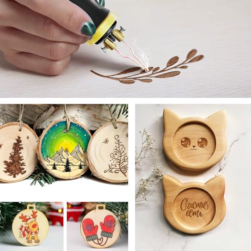 Professional Wood Burning Kit, TEKCHIC Pro1 Wood Burners for Wood Burning Pyrography with 20 Wire Nibs Tips Including Ball Tips TEKCHIC