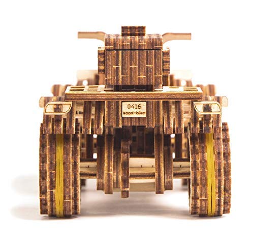 Wood Trick ATV Quad Bike Toy Mechanical Wooden Model Kit for Adults and Kids to Build - 7x4″ - 3D Wooden Puzzle - STEM Toys for Boys and Girls Wood Trick