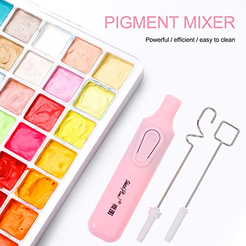 EXCEART 1 Set Electric Pigment Stirrer Mixer Pigment Art Gouache Electric Mixer Scraper Color Blending Mixing Tool for Art Gouache Painting Drawing EXCEART