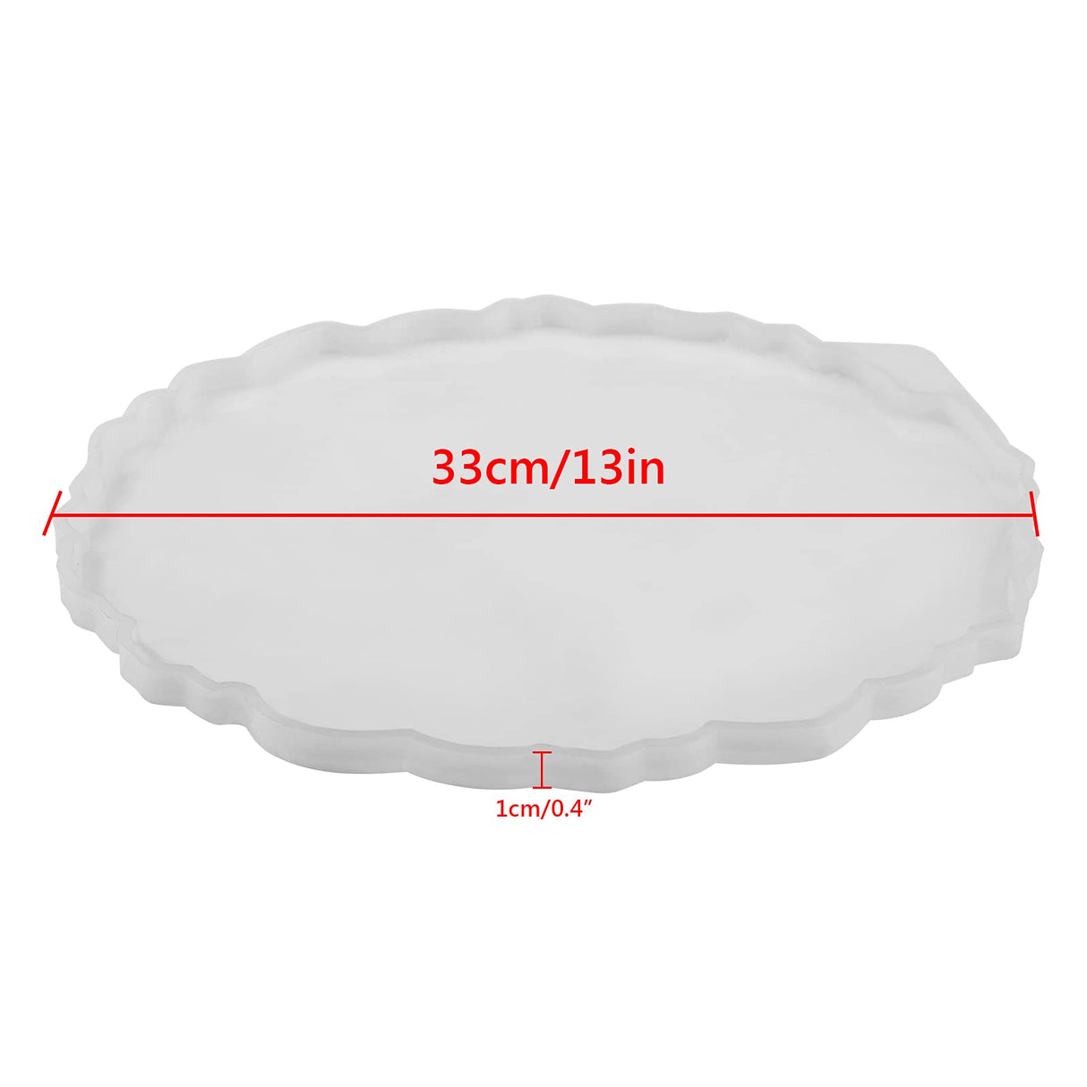 Gartful Large Round Resin Tray Mold-13 inch, Irregular Silicone Serving Tray, Geode Agate Epoxy Mold for Coaster, Fruit Board, Dessert Dish, Resin Gartful