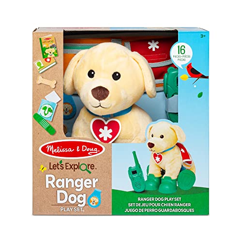 Melissa & Doug Let’s Explore™ Ranger Dog Plush with Search and Rescue Gear Search and Rescue Dog Stuffed Animal for Kids Ages 3+ Melissa & Doug