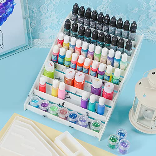 Display Organizer Rack Epoxy Resin Silicone Molds Set for Lipstick Makeup Nail Polish Pigment Jewelry FUNSHOWCASE