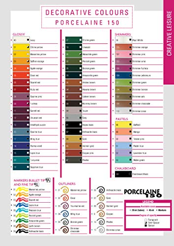 Pebeo Porcelaine 150, China Paint Fine Tip Marker - Anthracite Black (021009) Pebeo