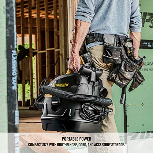 Vacmaster Professional - Professional Wet/Dry , 5 Gallon, Beast Series, 5.5 HP 1-7/8" Hose Jobsite Vac (VFB511B0201), Black Vacmaster