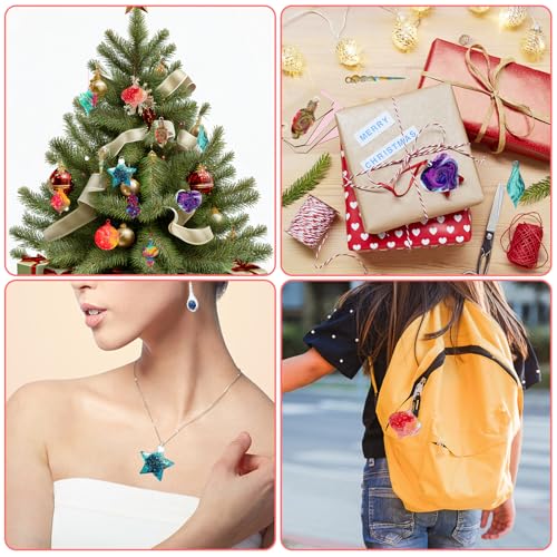 2Pcs Christmas Resin Rolds Silicone Epoxy Molds, Christmas Silicone Molds Ornament Molds for Epoxy Resin, 12 Different Shapes Epoxy Resin Molds with CANIPHA