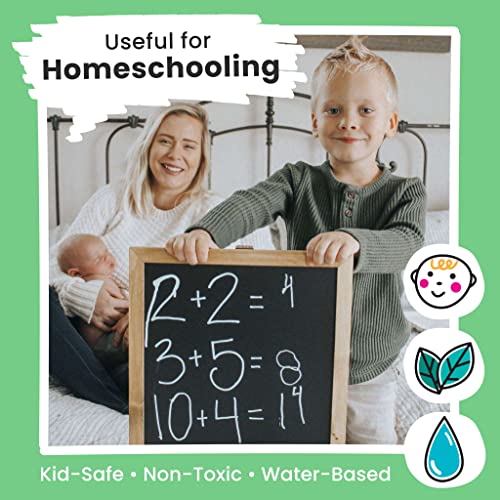 Chalkola White Chalk Markers - White Dry Erase Liquid Chalk Pens for Chalkboard, Blackboard, Window, Bistro, Car Glass, Board, Signs - Variety Pack Chalkola