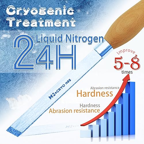 UF-SHARP 1 inch Skew Chisel, M2 Cryo High Speed Steel Wood Turning Tools with Beech Wood Handle UF-SHARP