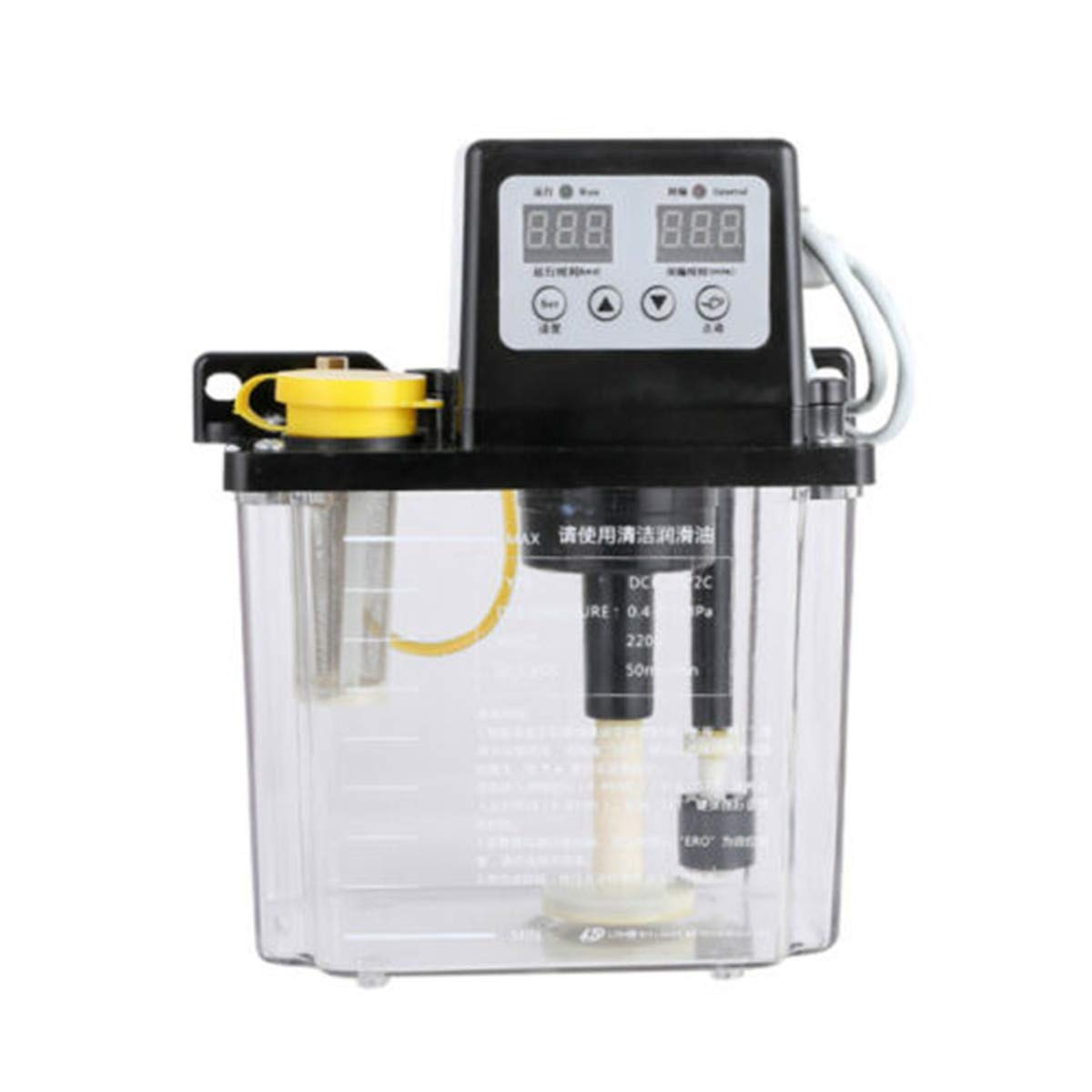 110V 2L Dual Digital Display Automatic Electric Lubrication Pump Oiler NC Pump CNC Engraving Router Machine Oil Pump ele ELEOPTION