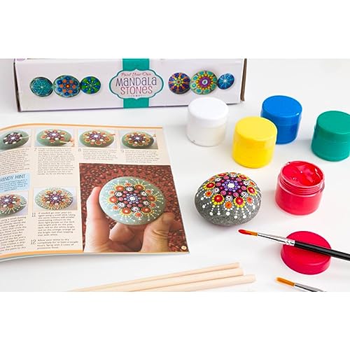 Paint Your Own Mandala Stones-This Complete Starter Kit includes all you need to create Stunning Hand-Made Pieces of Art Hinkler