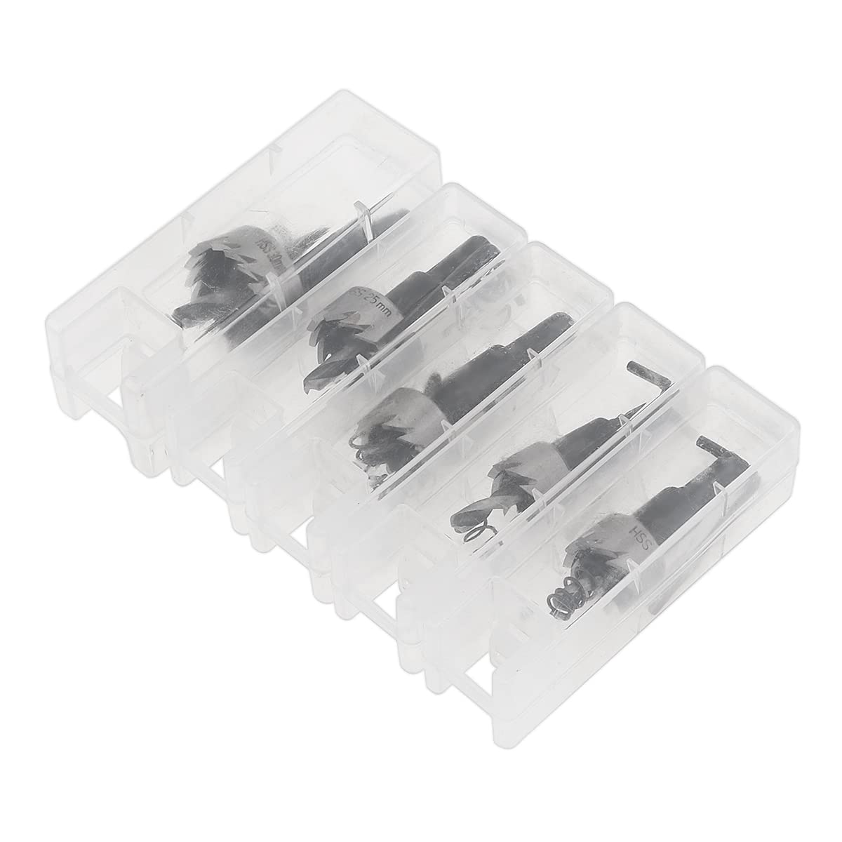 ChgImposs 5Pcs 16-30mm 5/8-Inch to 1-3/16 Inch HSS Hole Saw Cutter, Drill Bits Set Heavy Duty Tool Kit for Stainless Steel, Aluminum Alloy, Plastic ChgImposs