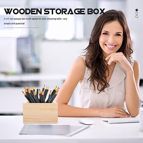Yardwe 4Pcs Wooden Box, Unfinished Small Square Wooden Box, Rustic Wooden Box, Organizer Container for DIY Crafts, Collectibles, Succulents, Desktop Yardwe