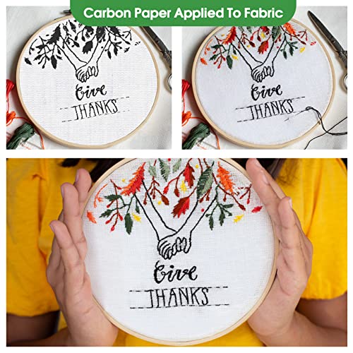 PSLER 100 Sheets Carbon Paper Sheets, Carbon Transfer Paper with 3PCS Embossing Stylus for DIY Woodworking, Paper, Canvas and Other Art Craft psler