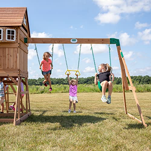 Backyard Discovery Montpelier All Cedar Wood Playset Swing Set Backyard Discovery