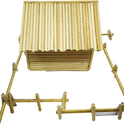 Fartime 12 Inch Long and 16 Inch Long Natural Blank Round Unfinished Bamboo Dowel Rods Craft Sticks Craft Projects,60 Pieces(0.24 Inch Diameter) Fartime