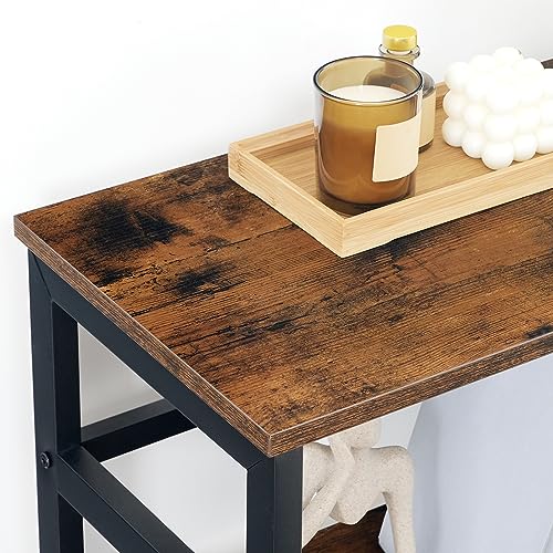 HOOBRO Rustic Industrial 3-Tier Bookshelf and Storage Rack with Metal Frame HOOBRO