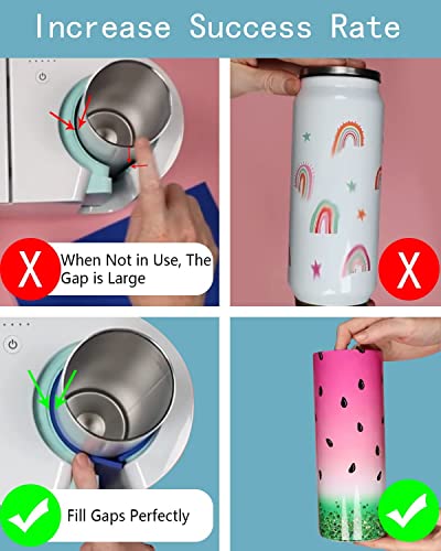 Sublimation Tumblers Wrap for Cricut Mug Press, 3 Thicknesses Silicone Wraps Suitable for Skinny Tumblers Sublimation 9.8 x 4.7 Inch WIbabiuis