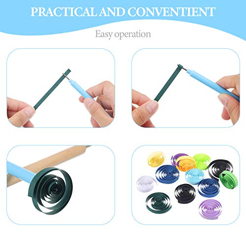 8 Pieces Bone Folder Tools Include 2 Pieces Bone Folder Paper Creaser 3 Pieces Double Head Indentation Pens with Sugar Stir Needle Quilling Needle Mudder