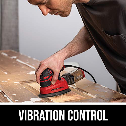 SKIL Corded Detail Sander, Includes 3pcs Sanding Paper and Dust Box - SR250801 Skil