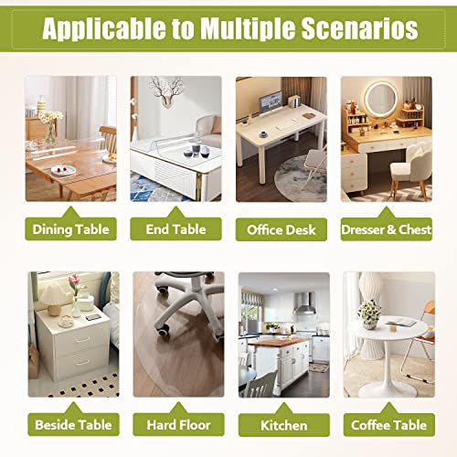 OstepDecor Clear Table Protector 2mm Thick, 24 x 48 Inch Clear Table Cover Protector, Plastic Table Cover, Clear Desk Mat Desk Pad, Desk Protector OstepDecor