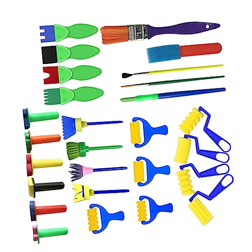 NUOBESTY 27pcs Wooden Art Supplies Seal Child NUOBESTY