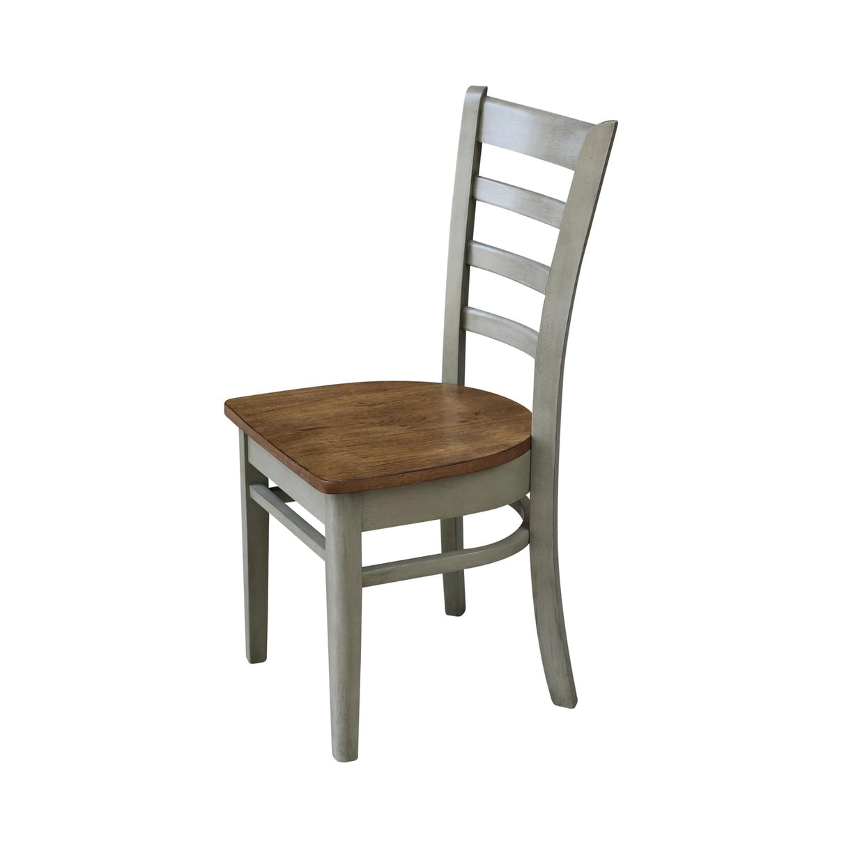 IC International Concepts International Concepts Emily Side, Set of 2 Chair, Distressed Hickory/Stone IC International Concepts