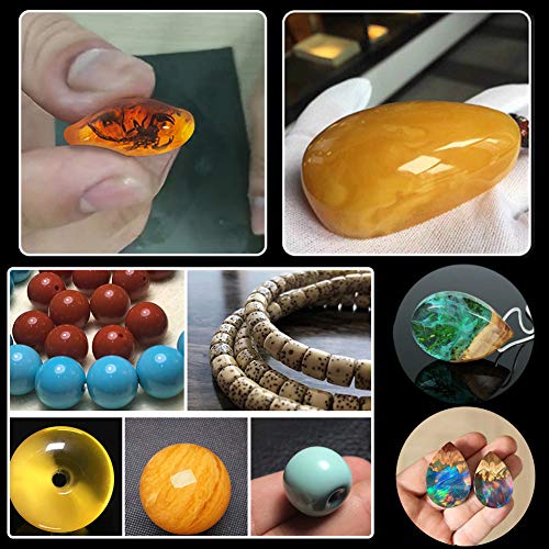 15 Pieces Resin Casting Tools Set - Include Sand Papers, Polishing Blocks, Polishing Cloth, Round File, Semicircular File, Flat File and Scissors for Sakolla