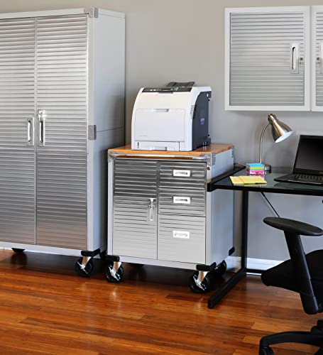 Seville Classics UltraHD Rolling Storage Cabinet with Drawers (UHD20205B) Seville Classics