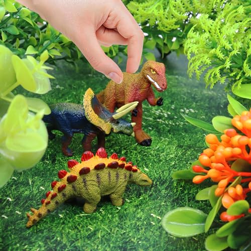 Terrarium Kit for Kids - Arts and Crafts Build a Dinosaur Habitat with Fake Artificial Plants & Flower,STEM Science Project Kit,Dinosaur Toys for CYOEST