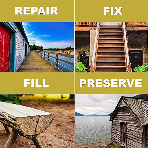 PC Products PC-Woody Wood Repair Epoxy Paste Kit with Mixing Tool, Two-Part 6 oz in Two Cans, Tan (83321) PC Products