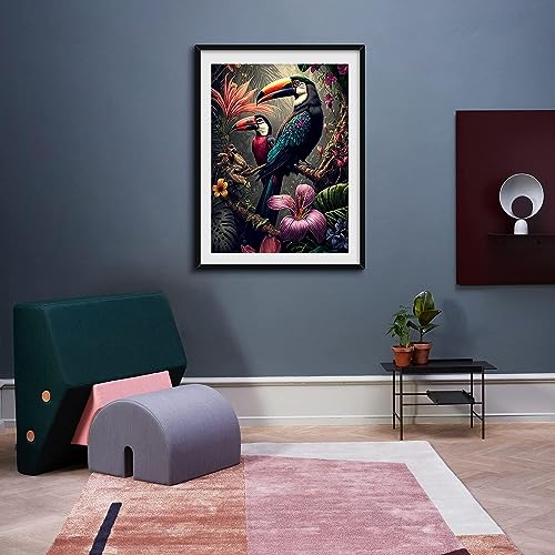 FILASLFT Diamond Painting Kits for Adults,5D Animal Diamond Painting,Parrot Diamond Art Kits Paint by Diamond Gem Art Craft Wall Decor 12 x 16 Inch. FILASLFT