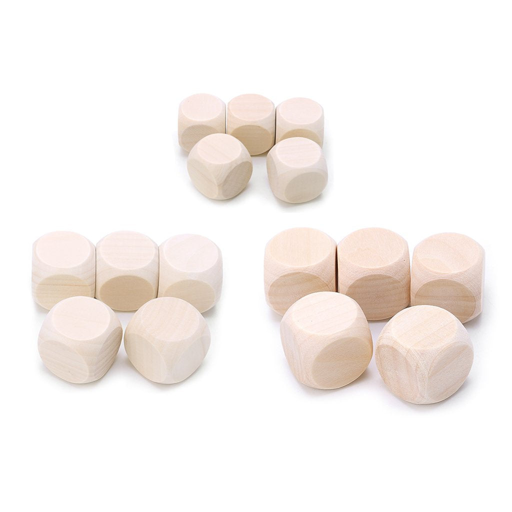 Blank Wooden Unfinished Square Blocks 6 Sided Wood Cubes with Rounded Corners for DIY Craft Projects Blank Wood Youngy