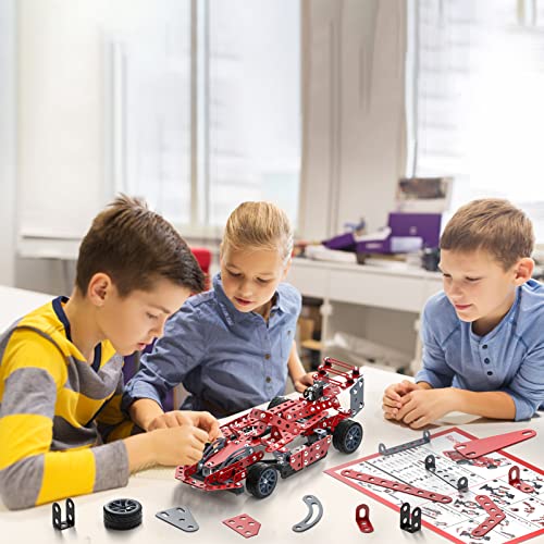 Lucky Doug Building Kit Model Car Set - 287 Pieces STEM Project Building Toys for Kids Ages 8-12, Assembly Technique Car Building Kits Red Vehicle Lucky Doug