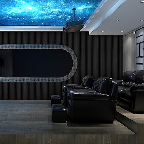 YLL YLL Wood Wall Panels Acoustic Wall Panels for Interior Wall Decoration Two 94.68" x 12.79" Wood Slat Sall Paneling 3D soundproof Wall Panels Wood YLL YLL