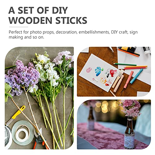 Amosfun Wood Log Sticks Twig Birch Tree Twigs 40pcs 20cm+ 30cm Wood Log Sticks Wood Craft Sticks Photo Props Craft Sticks for DIY Crafts Photo Props Amosfun